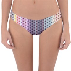 Triangle Stripes Texture Pattern Reversible Hipster Bikini Bottoms