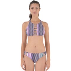 Triangle Stripes Texture Pattern Perfectly Cut Out Bikini Set by Bangk1t