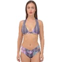 Triangle Stripes Texture Pattern Double Strap Halter Bikini Set View1