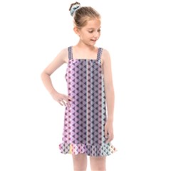 Triangle Stripes Texture Pattern Kids  Overall Dress by Bangk1t