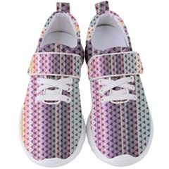 Triangle Stripes Texture Pattern Women s Velcro Strap Shoes by Bangk1t