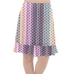 Triangle Stripes Texture Pattern Fishtail Chiffon Skirt by Bangk1t