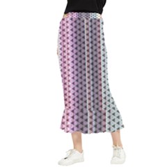 Triangle Stripes Texture Pattern Maxi Fishtail Chiffon Skirt by Bangk1t