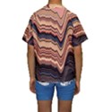 Jagged Pink Amplitude Waves Kids  Short Sleeve Swimwear View2