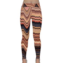 Jagged Pink Amplitude Waves Classic Yoga Leggings by Bangk1t