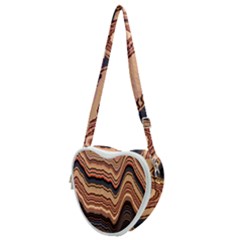 Jagged Pink Amplitude Waves Heart Shoulder Bag by Bangk1t