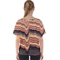 Jagged Pink Amplitude Waves V-Neck Dolman Drape Top View2