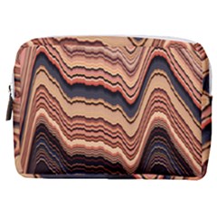 Jagged Pink Amplitude Waves Make Up Pouch (medium) by Bangk1t