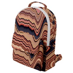 Jagged Pink Amplitude Waves Flap Pocket Backpack (small) by Bangk1t