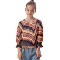 Jagged Pink Amplitude Waves Kids  Cuff Sleeve Top View1