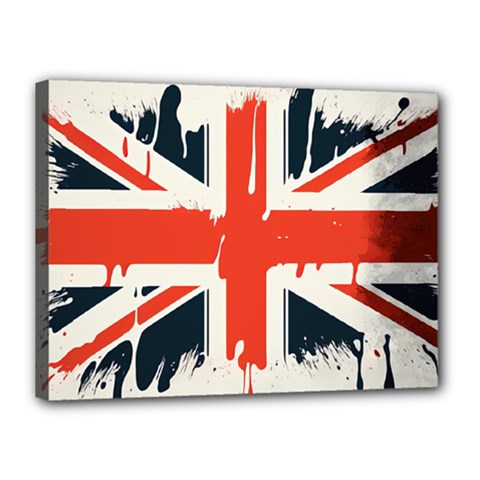 Union Jack England Uk United Kingdom London Canvas 16  X 12  (stretched) by Bangk1t