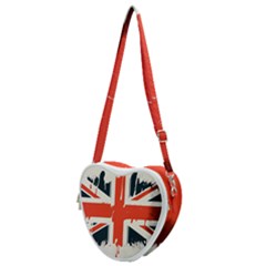 Union Jack England Uk United Kingdom London Heart Shoulder Bag by Bangk1t