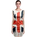 Union Jack England Uk United Kingdom London Sleeveless Velvet Midi Dress View1