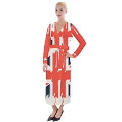 Union Jack England Uk United Kingdom London Velvet Maxi Wrap Dress by Bangk1t