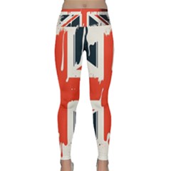 Union Jack England Uk United Kingdom London Lightweight Velour Classic Yoga Leggings by Bangk1t