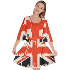 Union Jack England Uk United Kingdom London Velour Kimono Dress by Bangk1t