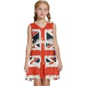 Union Jack England Uk United Kingdom London Kids  Sleeveless Tiered Mini Dress View1