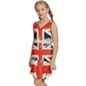 Union Jack England Uk United Kingdom London Kids  Sleeveless Tiered Mini Dress View2