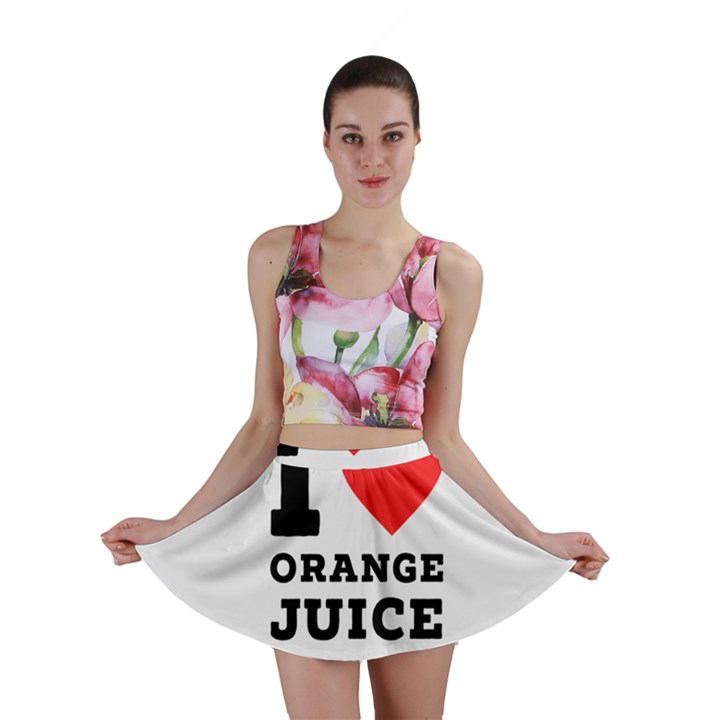 I love orange juice Mini Skirt