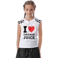 I Love Orange Juice Kids  Raglan Cap Sleeve Tee by ilovewhateva