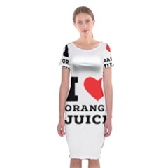 I Love Orange Juice Classic Short Sleeve Midi Dress by ilovewhateva