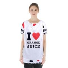 I Love Orange Juice Skirt Hem Sports Top by ilovewhateva