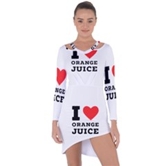 I Love Orange Juice Asymmetric Cut-out Shift Dress by ilovewhateva