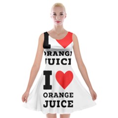 I Love Orange Juice Velvet Skater Dress by ilovewhateva