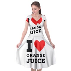 I Love Orange Juice Cap Sleeve Wrap Front Dress by ilovewhateva