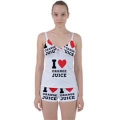 I Love Orange Juice Tie Front Two Piece Tankini by ilovewhateva