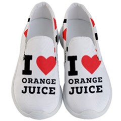 I Love Orange Juice Men s Lightweight Slip Ons by ilovewhateva