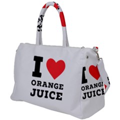 I Love Orange Juice Duffel Travel Bag by ilovewhateva