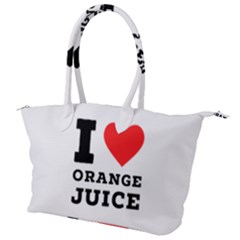 I Love Orange Juice Canvas Shoulder Bag by ilovewhateva