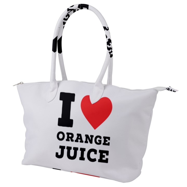 I love orange juice Canvas Shoulder Bag