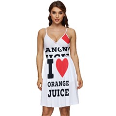 I Love Orange Juice V-neck Pocket Summer Dress  by ilovewhateva