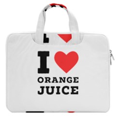 I Love Orange Juice Macbook Pro 16  Double Pocket Laptop Bag  by ilovewhateva