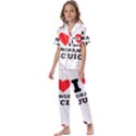 I love orange juice Kids  Satin Short Sleeve Pajamas Set View1