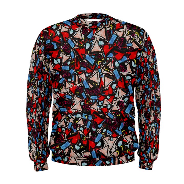 Harmonious Chaos Vibrant Abstract Design Men s Sweatshirt