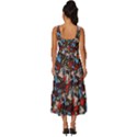 Harmonious Chaos Vibrant Abstract Design Square Neckline Tiered Midi Dress View4