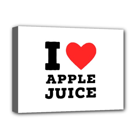 I Love Apple Juice Deluxe Canvas 16  X 12  (stretched)  by ilovewhateva