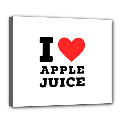 I Love Apple Juice Deluxe Canvas 24  X 20  (stretched) by ilovewhateva