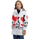 I love Apple juice Kids  Hooded Longline Puffer Jacket View3