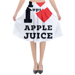 I Love Apple Juice Flared Midi Skirt by ilovewhateva