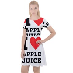 I Love Apple Juice Cap Sleeve Velour Dress  by ilovewhateva