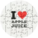 I love Apple juice Wooden Puzzle Round View1