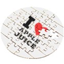 I love Apple juice Wooden Puzzle Round View2