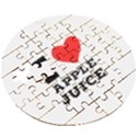 I love Apple juice Wooden Puzzle Round View3