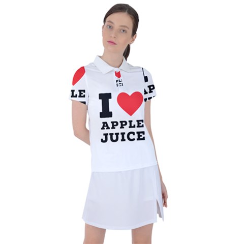 I Love Apple Juice Women s Polo Tee by ilovewhateva