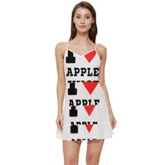 I Love Apple Juice Short Frill Dress by ilovewhateva