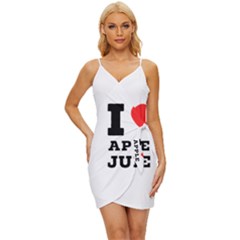 I Love Apple Juice Wrap Tie Front Dress by ilovewhateva